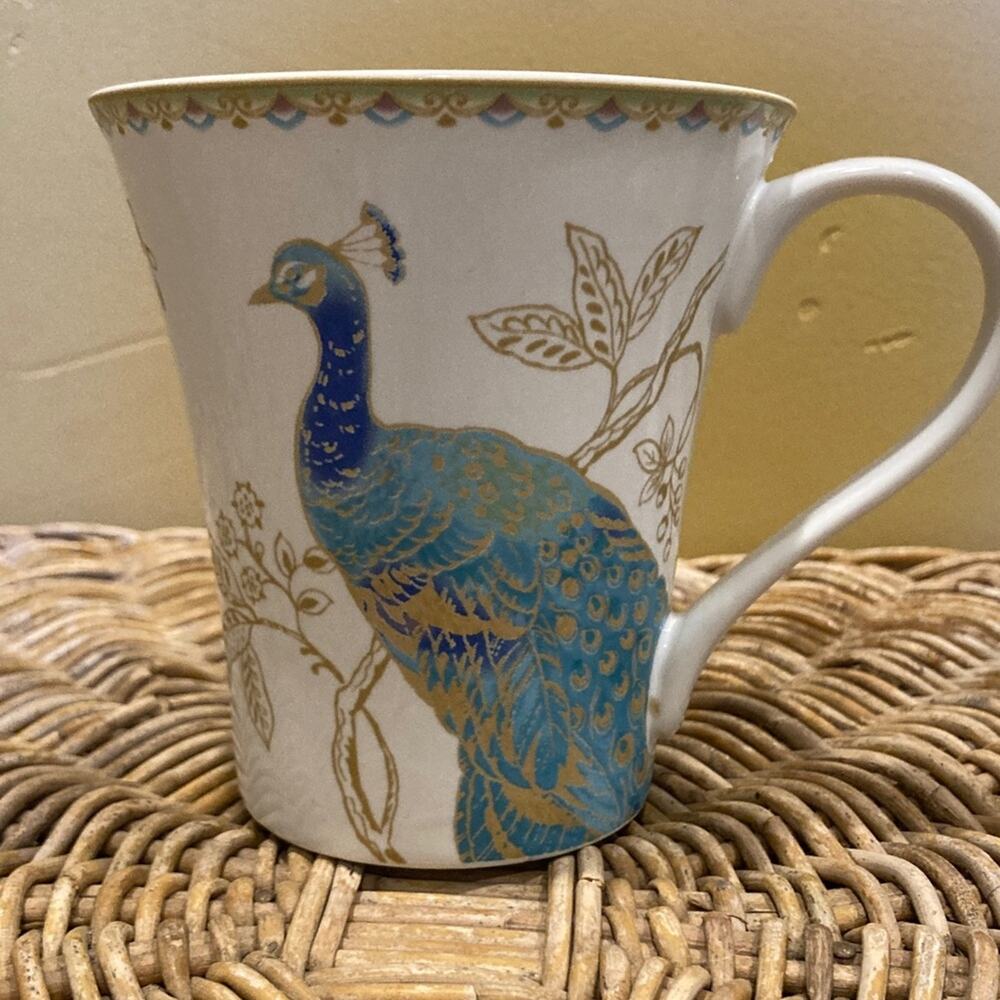 222 Fifth Peacock Garden mug